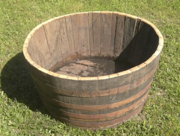 Holzfass 280 Liter, Pflanzkübel 1/2 600 Liter